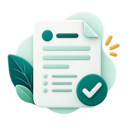 Ilustración de un documento validado